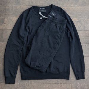 Wings + Horns Original Crewneck AND Sweat Pants (Black, Size M)